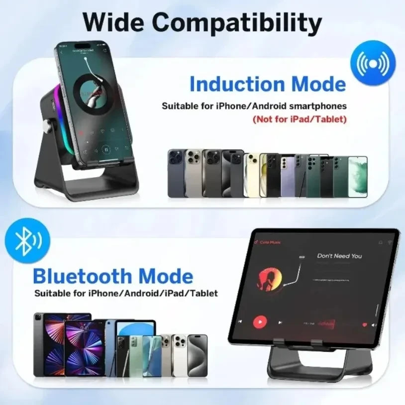 Clakora – Altavoz con soporte y luces RGB